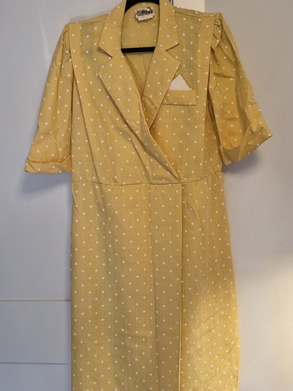 Vintage Yellow Polka Dot Dress